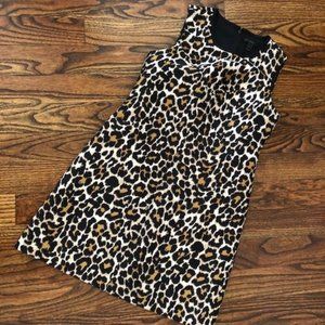 J Crew Leopard Print Shift Dress Fully Lined*EUC*8